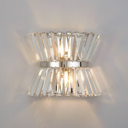 Vienna Crystal Wall Lights Diyas Flush Crystal Wall Lights